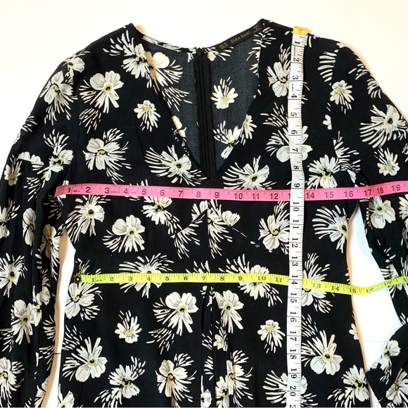 Zara Floral Romper Dress Long Sleeve XS - Picture 7 of 13